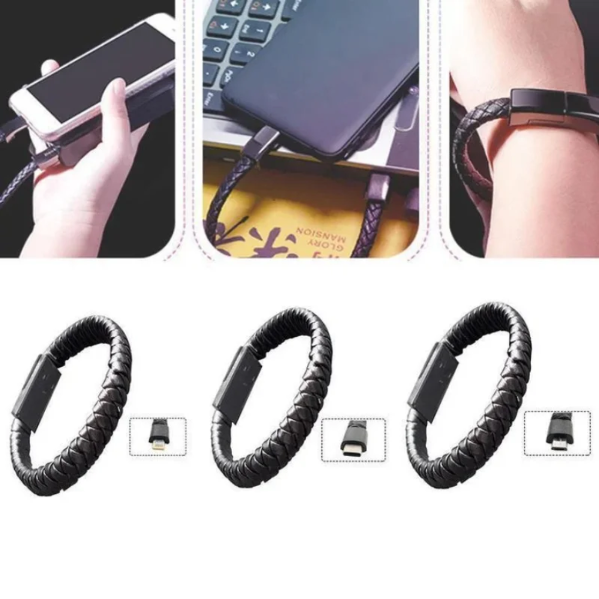 Bracelet + câble de charge Type-C intégré