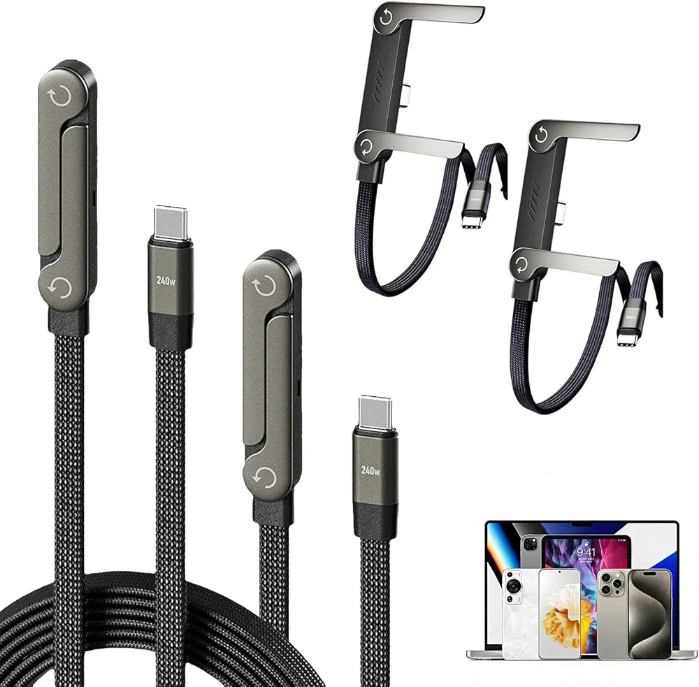 Câble de charge Type C premium rapide 240 W avec support intégré