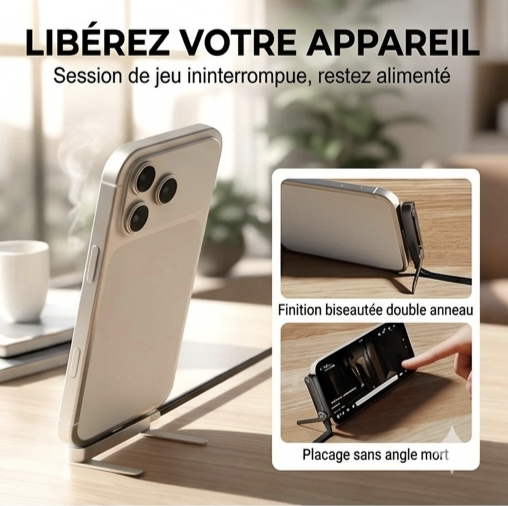 Câble de charge Type C premium rapide 240 W avec support intégré